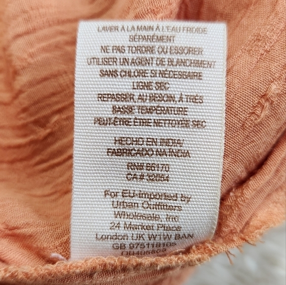 Free People OB495809 The Best Blouse Long Sleeve Button-down Top In Peach - Picture 11 of 11